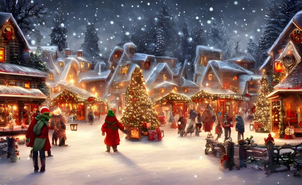 In The Winter Christmas Village, There Is A Church With A Bell T